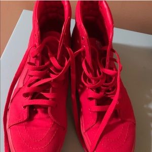 Red high top vans